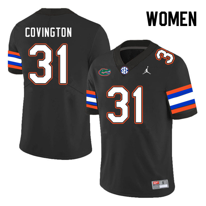 Women #31 Ahman Covington Florida Gators College Football Jerseys Stitched Sale-Black - Click Image to Close